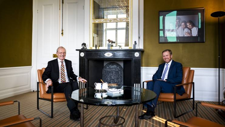19-09-2024 Palace King Willem-Alexander during a meeting with Jean Rummenie Staatssecretaris van Landbouw, Visserij, Voedselzekerheid en Natuur (State Secretary for Agriculture, Fisheries, Food Security and Nature) in The Hague. Â Copyright: xPPEx