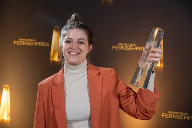 Anna KUEHLEIN, Kühlein, Preistraegerin Beste Musik Fiktion Verleihung des Deutschen Fernsehpreises, Die Nacht der Kreativen - Der Deutsche Fernsehpreis 2024, Deutscher Fernsehpreis 2024 in Koeln, am 24.09.2024.