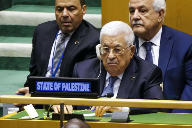 News Themen der Woche KW39 News Bilder des Tages Mahmud Abbas, Praesident der Palaestinensischen Autonomiebehoerde, aufgenommen waehrend der 79. UN-Generalversammlung in New York. New York City, 24.09.2024. New York City United States Copyright: xThomasxTrutschelx