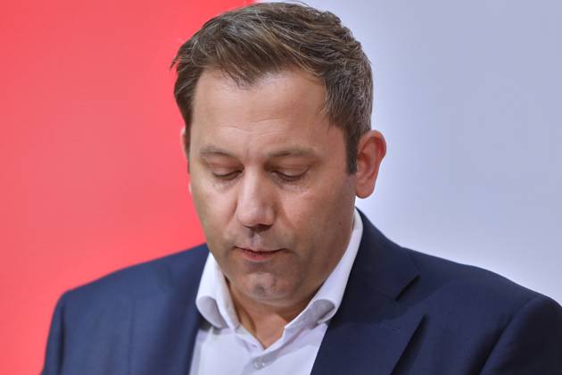 Berlin, Deutschland, 23.09.2024: Willy-Brandt-Haus: Pressekonferenz nach SPD-Vorstandssitzung: Generalsekretär Lars Klingbeil Copyright: xdtsxNachrichtenagenturx dts_47109
