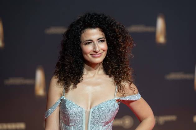 Marwa ELDESSOUKY, Moderatorin, Roter Teppich, Red Carpet Show, Ankunft, arrival, Verleihung des Deutschen Fernsehpreises, Der Deutsche Fernsehpreis 2024, Deutscher Fernsehpreis 2024 in den MMC Studios Koeln, am 25.09.2024.