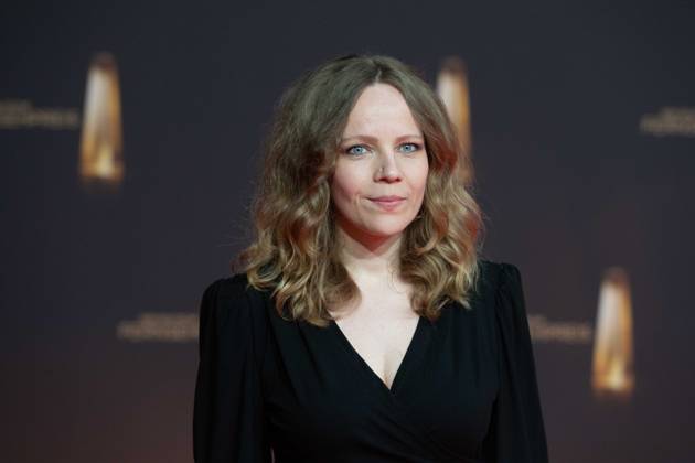 Sarah BOSETTI, Moderatorin, Roter Teppich, Red Carpet Show, Ankunft, arrival, Verleihung des Deutschen Fernsehpreises, Der Deutsche Fernsehpreis 2024, Deutscher Fernsehpreis 2024 in den MMC Studios Koeln, am 25.09.2024.