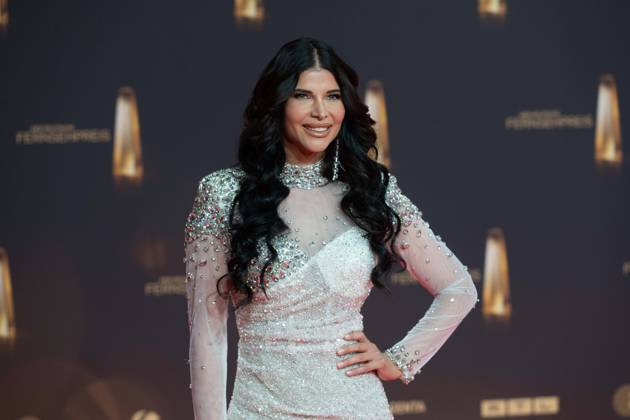 Micaela SCHAEFER, Schäfer, Model, Roter Teppich, Red Carpet Show, Ankunft, arrival, Verleihung des Deutschen Fernsehpreises, Der Deutsche Fernsehpreis 2024, Deutscher Fernsehpreis 2024 in den MMC Studios Koeln, am 25.09.2024.