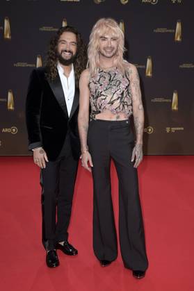 Tom Kaulitz und Bill Kaulitz bei der Verleihung des Deutschen Fernsehpreises 2024 in den MMC Studios. Köln, 25.09.2024