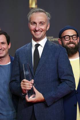 Jan Böhmermann bei der Verleihung des Deutschen Fernsehpreises 2024 in den MMC Studios. Köln, 25.09.2024