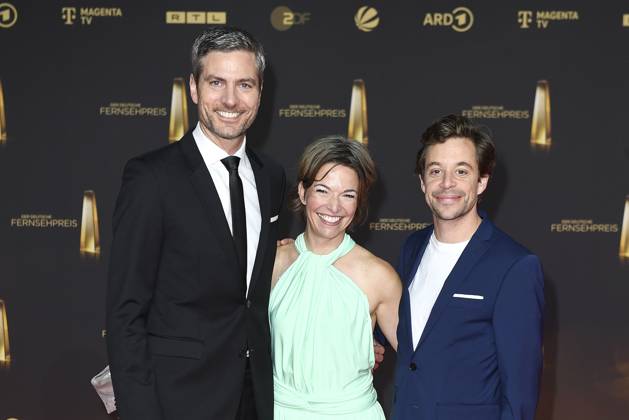 Ingo Zamperoni, Anna Planken und Tobias Krell bei der Verleihung vom Deutschen Fernsehpreis am 25.09.2024 in Koeln Deutscher Fernsehpreis Verleihung 2024 in Koeln