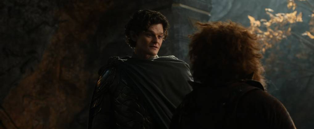 Robert Aramayo and Owain Arthur Los Angeles.CA.USA. Robert Aramayo and Owain Arthur in a scene in (C) Amazon Prime TV series, The Lord of the Rings: The Rings of Power. Season 2. S2E7 LMK112-260924-001 Showrunners: J. D. Payne and Patrick McKay Set in the Second Age of The Lord of the Rings story this sees the forging of the rings and the rise of the Dark Lord Sauron. Arranged against him are Elves, Dwarves, Men and Hobbits. Supplied by LMKMEDIA. Editorial Only. Landmark Media is not the copyright owner of these Film or TV stills but provides a service only for recognised Media outlets.