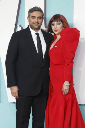Michael Polansky and Lady Gaga attend the UK Premiere of Joker: Folie a Deux at Cineworld Leicester Square in London. SEPTEMBER 25th 2024  CMYx24289