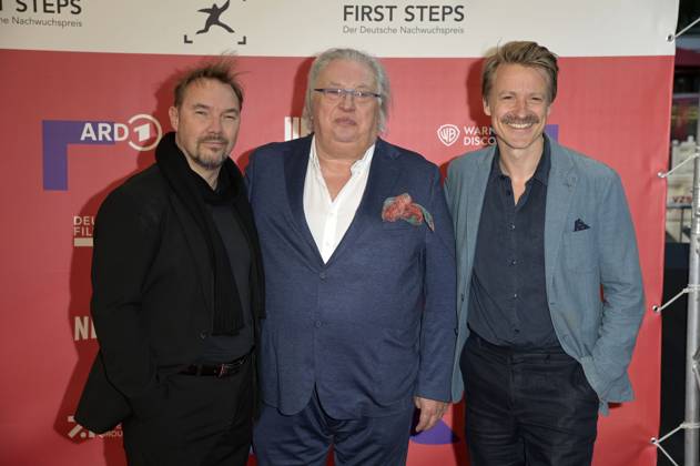 Thomas Arnold, Bernd Stegemann und Max von Pufendorf bei der 25. Verleihung der First Steps Awards 2024 im Theater des Westens. Berlin, 30.09.2024
