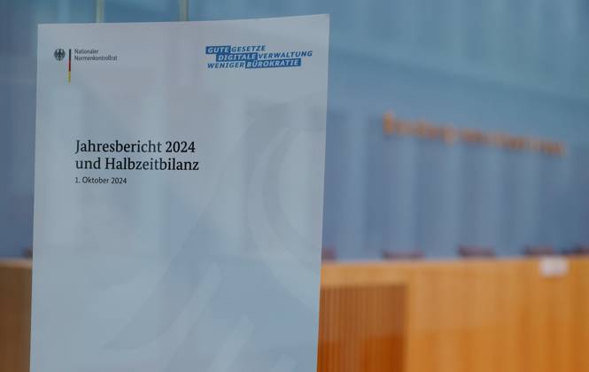 Deutschland, Berlin, Bundespressekonferenz, Thema: Jahresbericht des Nationalen Normenkontrollrat zum Bürokratieabbau