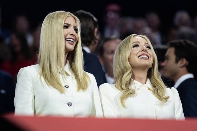2024 Republican National Convention TW UNITED STATES - JULY 18: Ivanka, left, and Tiffany Trump, the daughters of former President Donald Trump, are seen in the Fiserv Forum on the last night of the Republican National Convention in Milwaukee, Wis., on Thursday July 18, 2024. (Tom Williams CQ Roll Call) Milwaukee WI United States EDITORIAL USE ONLY Copyright: x2024xCQ-RollxCall,xInc.x TomxWilliamsx rollcallpix160288