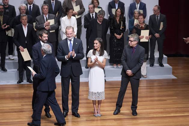 Spanish Royals attends the delivery of the National Culture Awards 2022-2023 King Felipe VI of Spain, Queen Letizia of Spain, Ernest Urtasun attends the delivery of the National Culture Awards 2022-2023 at Reina Sofia Museum on October 10, 2024 in Madrid, Spain Photo by IMAGO MPG Madrid Reina Sofia Museum Madrid Spain  Copyright: xMPGx