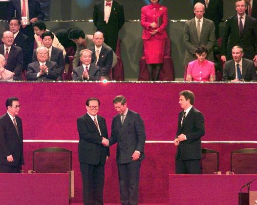 Chinese President Jiang Zemin has taken over the leadership of Hong Kong Britains Prince Charles and Prime Minister Tony Blair handed over after 156 years of British rule HONG KONG Hong Kong x61x  Copyright: xTommyxSvenssonx