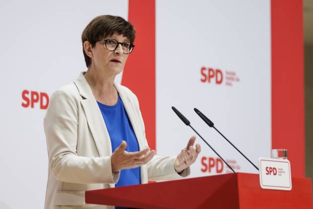 Saskia Esken, Bundesvorsitzende der SPD, aufgenommen im Rahmen einer Pressekonferenz im Willy-Brandt-Haus in Berlin, 14.10.2024. Berlin Deutschland Copyright: xKiraxHofmannx