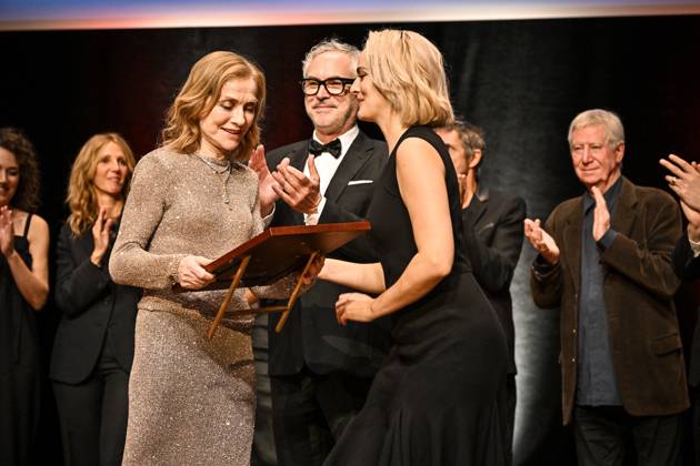 16th Lumiere Film Festival Lumiere Award Ceremony Isabelle Huppert, Alfonso Cuaron, Noemie Merlant attending the Lumiere Award Ceremony ( Prix Lumiere ) during the 16th Lumiere Film Festival in Lyon, France on October 18, 2024. Photo by Julien Reynaud APS-Medias ABACAPRESS.COM Lyon France  Copyright: xReynaudxJulien APS-Medias ABACAx