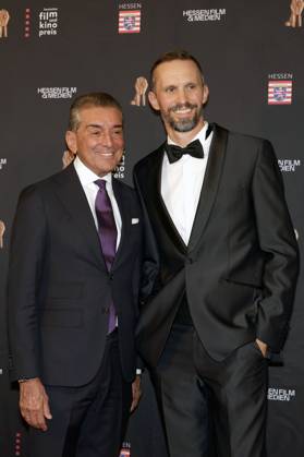 Michel Friedman und Florian Hager bei der 35. Verleihung des Hessischen Film- und Kinopreises 2024 in der Alten Oper. Frankfurt am Main, 18.10.2024