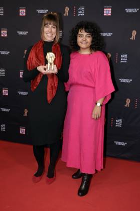 Marja Burchard und Sara Fazilat bei der 35. Verleihung des Hessischen Film- und Kinopreises 2024 in der Alten Oper. Frankfurt am Main, 18.10.2024