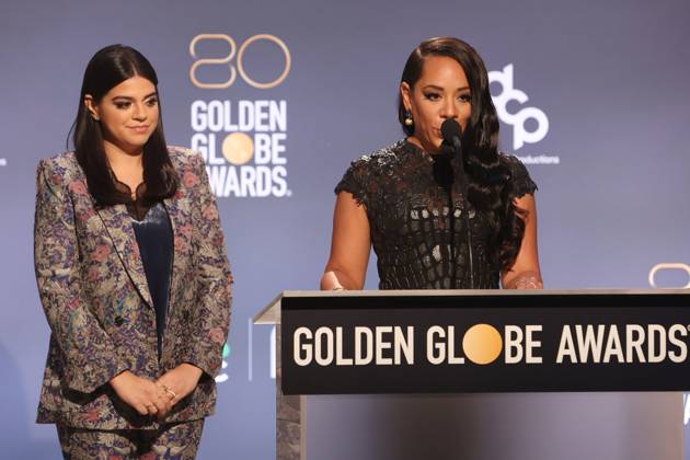 80th Annual Golden Globe Awards Nominations 12 December 2022 -Beverly Hills, California - Mayan Lopez, Selenis Leyva. 80th Annual Golden Globe Awards Nominations held at The Beverly Hilton in Beverly Hills. Photo Credit: AdMedia Beverly Hills CA United States EDITORIAL USE ONLY Copyright: xx FSx admphotostwo815608