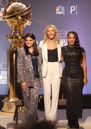 80th Annual Golden Globe Awards Nominations 12 December 2022 -Beverly Hills, California - Helen Hoehne, Mayan Lopez, Selenis Leyva. 80th Annual Golden Globe Awards Nominations held at The Beverly Hilton in Beverly Hills. Photo Credit: AdMedia Beverly Hills CA United States EDITORIAL USE ONLY Copyright: xx FSx admphotostwo815611