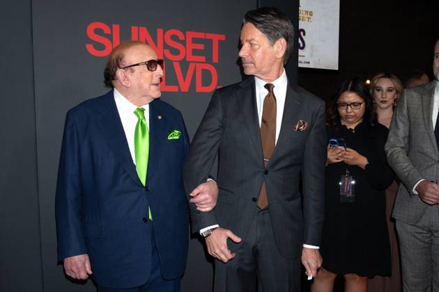 Opening Night of Sunset Boulevard on Broadway -Arrivals Featuring: Clive Davis, Guest Where: New York, New York, United States When: 20 Oct 2024 Credit: Janet Mayer INSTARimages.com EDITORIAL USE ONLY. NOT FOR USE BY NEWSPAPERS BASED IN THE UK. Copyright: xx instar54239736