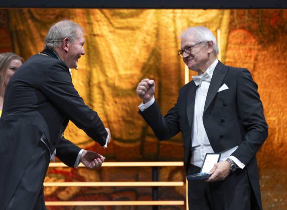 STOCKHOLM, SWEDEN 20241025 Gerteric Lindqvist, CEO Nibe Industrier, receives the 2024 Gold Medal at the Academy of Engineering Sciences IVA ceremony at the City Hall in Stockholm on Friday STOCKHOLM SWEDEN x10040x  Copyright: xAndersxWiklund TTx IVAS HÖGTIDSSAMMANKOMST 2024 XCgwZI0G_-o
