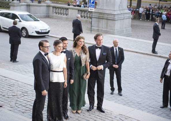 Prins Daniel, kronprinsessan Victoria, prins Carl Philip, prinsessan Madeleine, Chris O Neill Närvaro vid regeringens middag med anledning av högtidlighallandet av Kungen 40 ar som statschef, Nordiska museet, Stockholm 2013-09-14 (c) WIXTRÖM PETER Aftonbladet IBL Bildbyra * * * EXPRESSEN OUT * * * AFTONBLADET 85326 kungahus Sverige x2512x Copyright: xPeterxWixtröm Aftonbladet TTx