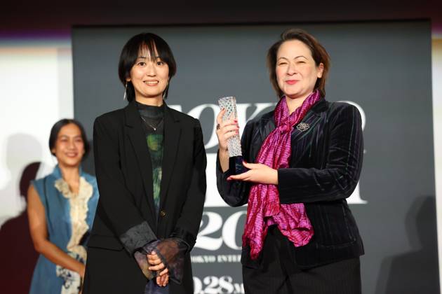 Tokyo International Film Festival, Preisverleihung Satoko Yokohama, Emine Yildirim, November 06, 2024 - Emine Yildirim, speak after winning Asian Future Best Film Award for the film Apollon by Day Athena by Night during the 37th Tokyo International Film Festival. award ceremony, in Tokyo, Japan on November 06, 2024. , aflo_272503864.jpg,