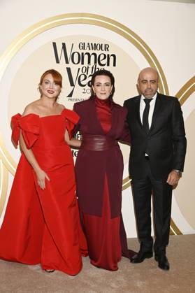 November 13, 2024, Mexico City, Ciudad de Mexico, Mexico: (L-R) Samantha Barry, Farah Slim, Javier Esteban attend the red carpet for Glamour Women of The Year 2024 at Mexico City Four Season Hotel. on November 13, 2024 in Mexico City, Mexico. Mexico City Mexico - ZUMAe321 20241113_zea_e321_017 Copyright: xCarlosxTischler xEyepixxGroupx
