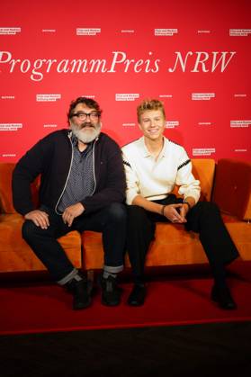 Heiko Pinkowski und Leonard Conrads bei der 34. Verleihung der Kinoprogrammpreise NRW der Film- und Medienstiftung NRW in der olkenburg. Köln, 13.11.2024