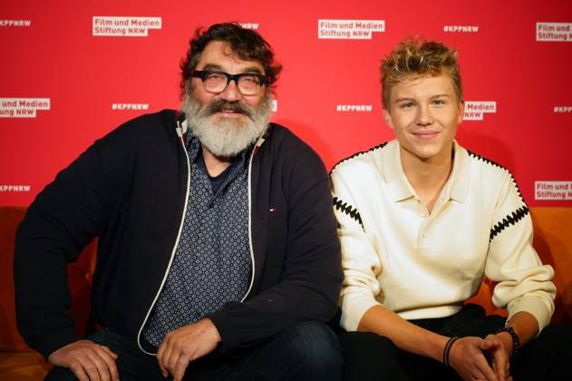 Heiko Pinkowski und Leonard Conrads bei der 34. Verleihung der Kinoprogrammpreise NRW der Film- und Medienstiftung NRW in der olkenburg. Köln, 13.11.2024