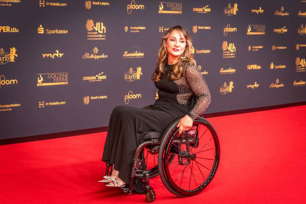 30. Verleihung der Goldenen Henne in Leipzig. Der MDR (Mitteldeutsche Rundfunk) produziert in Zusammenarbeit mit Super Illu den größten Publikumspreis in Ostddeutschland. Hier die ehemalige Bahnrad Weltmeisterin Kristina Vogel Goldene Henne 2024