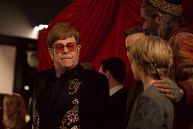 Royal Variety Performance 2024 London, UK. Elton John, Simon Lipkin and Jack Philpott at the Royal Variety Performance 2024. Royal Albert Hall. 22nd November 2024. LMK430-S221124-001 Anfisa Polyushkevych Landmark Media