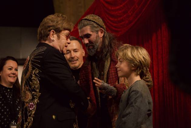 Royal Variety Performance 2024 London, UK. Elton John, David Furnish, Simon Lipkin and Jack Philpott at the Royal Variety Performance 2024. Royal Albert Hall. 22nd November 2024. LMK430-S221124-001 Anfisa Polyushkevych Landmark Media