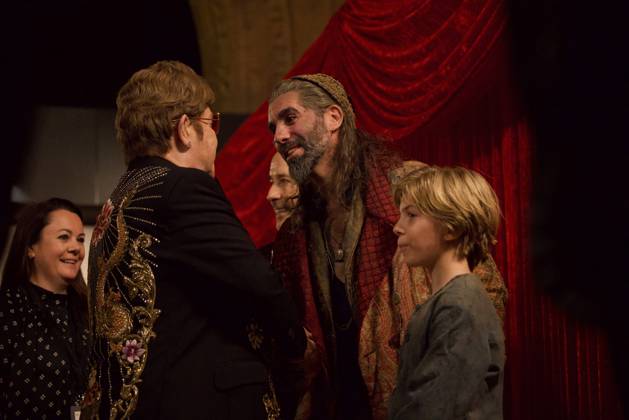 Royal Variety Performance 2024 London, UK. Elton John, David Furnish, Simon Lipkin and Jack Philpott at the Royal Variety Performance 2024. Royal Albert Hall. 22nd November 2024. LMK430-S221124-001 Anfisa Polyushkevych Landmark Media