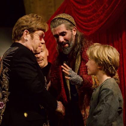 Royal Variety Performance 2024 London, UK. Elton John, David Furnish, Simon Lipkin and Jack Philpott at the Royal Variety Performance 2024. Royal Albert Hall. 22nd November 2024. LMK430-S241124-001 Anfisa Polyushkevych Landmark Media