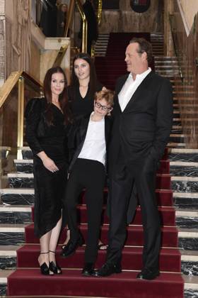Turin: Turin: 42nd Turin Film Festival. Award ceremony with Stella della Mole to Vince Vaughn. In the photo: Vince Vaughn with his wife Kyla and children Lochlyn Kyla Vaughn, Vernon Lindsay Vaughn Turin  - ZUMAp169 20241129_zea_p169_148 Copyright: xMaurizioxD Avanzox