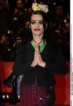 59th Berlinale.Berlin International Film Festival. Arrivals on the red carpet for the opening ceremony and the Premiere of the movie The International by director Tom Tywker Singer Nina Hagen