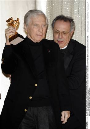 59th Berlinale. Berlin International Film Festival. French Composer Maurice Jarre awarded in Berlin with a Golden Bear as a Lifetime achievement career trophy. 59th Berlinale. Berlin International Film Festival. French Composer Maurice Jarre awarded in Berlin with a Golden Bear as a Lifetime achievement career trophy.