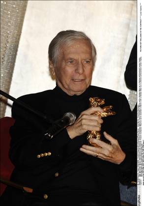 59th Berlinale. Berlin International Film Festival. French Composer Maurice Jarre awarded in Berlin with a Golden Bear as a Lifetime achievement career trophy. 59th Berlinale. Berlin International Film Festival. French Composer Maurice Jarre awarded in Berlin with a Golden Bear as a Lifetime achievement career trophy.
