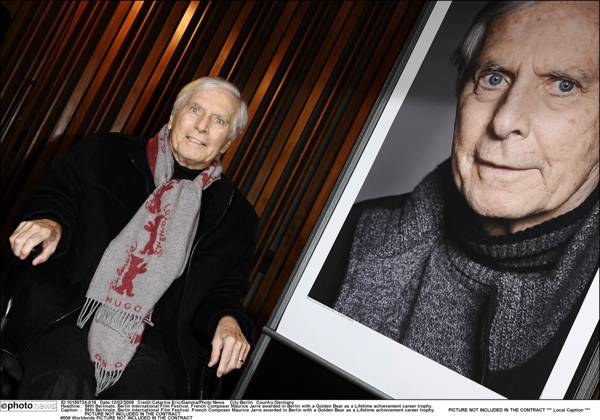 59th Berlinale. Berlin International Film Festival. French Composer Maurice Jarre awarded in Berlin with a Golden Bear as a Lifetime achievement career trophy. 59th Berlinale. Berlin International Film Festival. French Composer Maurice Jarre awarded in Berlin with a Golden Bear as a Lifetime achievement career trophy.