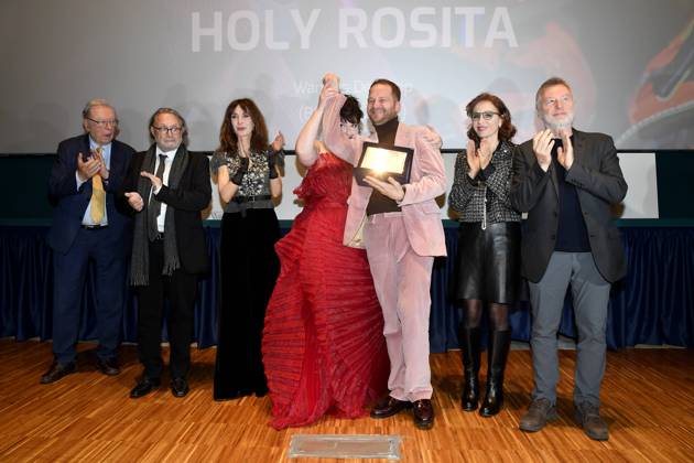 Turin: 42nd Turin Film Festival. Cinema Massimo. Awards Ceremony. In the photo: Holy Rosita and Wannes Destoop  Copyright: xMaurizioxD Avanzox xipa-agency.nx xDxAvanzo xMangiarottix IPA_Agency_IPA51993250