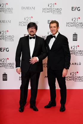 Monte-Carlo Film Festival de la Comedie, Preisverleihung 21st Montecarlo Film Festival - Res Carpet Awards Ceremony. 21st Montecarlo Film Festival - Res Carpet Awards Ceremony. In the photo Ezio Greggio,, Ricky Memphis Monte Carlo  Copyright: xIPA ABACAx