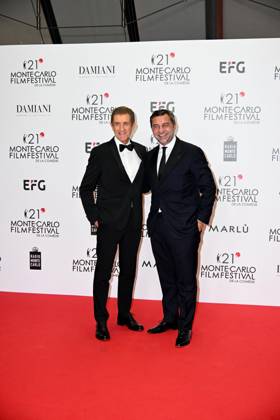 Monte-Carlo Film Festival de la Comedie, Preisverleihung 21st Montecarlo Film Festival - Res Carpet Awards Ceremony. 21st Montecarlo Film Festival - Res Carpet Awards Ceremony. In the photo Ezio Greggio, Giorgio Damiani Monte Carlo  Copyright: xIPA ABACAx