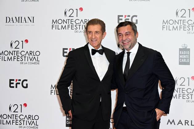 Monte-Carlo Film Festival de la Comedie, Preisverleihung 21st Montecarlo Film Festival - Res Carpet Awards Ceremony. 21st Montecarlo Film Festival - Res Carpet Awards Ceremony. In the photo Ezio Greggio, Giorgio Damiani Monte Carlo  Copyright: xIPA ABACAx