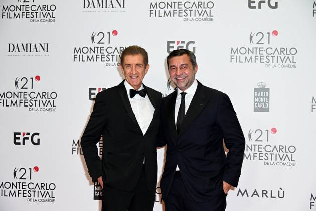 Monte-Carlo Film Festival de la Comedie, Preisverleihung 21st Montecarlo Film Festival - Res Carpet Awards Ceremony. 21st Montecarlo Film Festival - Res Carpet Awards Ceremony. In the photo Ezio Greggio, Giorgio Damiani Monte Carlo  Copyright: xIPA ABACAx
