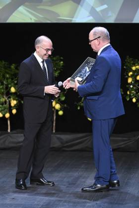 Montecarlo, 21st Montecarlo Film Festival -Award Ceremony Montecarlo, 21st Montecarlo Film Festival - Award Ceremony In the photo: Albert II of Monaco, Giuseppe Tornatore Monte Carlo  Copyright: xIPA ABACAx