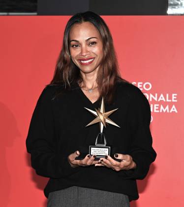 Turin, Italy Zoe Saldana receives the Stella della Mole Award at the National Museum of Cinema In the photo:Zoe Saldana Stella della Mole Award  Copyright: xNickxZonnax xipa-agency.netx xNickxZonnax IPA_Agency_IPA52044343