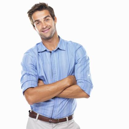 Portrait of young business man standing with hands folded and smiling , 22.07.2011, model released, TTBB_ti1603103.jpg, Portrait,Businessman,Attractive,Confidence,Standing,Smiling,Business,Professional,Happiness,One Young Man Only,Rolled-Up Sleeves,Raised Eyebrow,Arms Crossed,White Background,Square Image,Studio Shot,Waist Up,Formal Wear,Brown Hair,25-29 Years,One Person,Looking At Camera,Front View,Caucasian Ethnicity,Attractiveness,Good-Looking,Confident,Smile,Happy,Youngster,Man,Male,Crossing Arms,One Person Only Copyright: xPeoplexImagesx