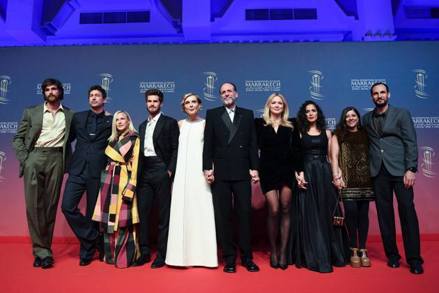 Marrakech Closing Red Carpet Jury members Nadia Kounda, Andrew Garfield, Patricia Arquette, Ali Abbasi, Santiago Mitre, Virginie Efira, Luca Guadagnino, Jacob Elordi and Zoya Akhtar attending the Closing Red Carpet during the 21st Marrakech International Film Festival in Marrakech, Morocco on December 07, 2024. Photo by Aurore Marechal ABACAPRESS.COM Marrakech Morocco  Copyright: xMarechalxAurore ABACAx