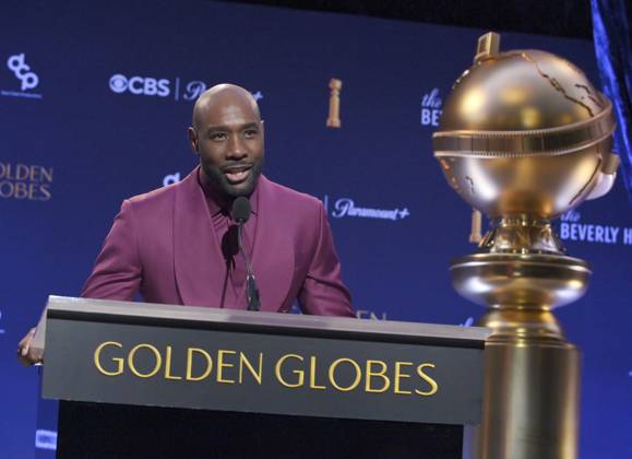 Bilder des Jahres 2024, Entertainment 12 Dezember Entertainment Themen der Woche KW50 Actor Morris Chestnut announces nominees for the 82nd annual Golden Globe Awards at the Beverly Hilton Hotel in Beverly Hills, California on Monday, December 9, 2024.  LAP2024120901 JIMxRUYMEN